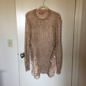 NWOT Rose Gold Sweater